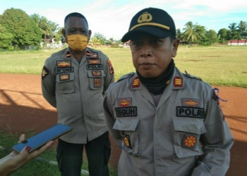 Polisi Tutup Lapangan Cendrawasih Biak