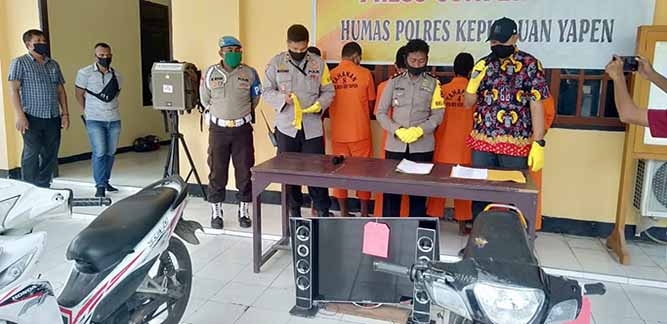 Polres Yapen Bekuk Komplotan Pencuri Barang Elektronik