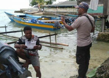Polair Tertibkan Warga Yang Masuk ke Biak