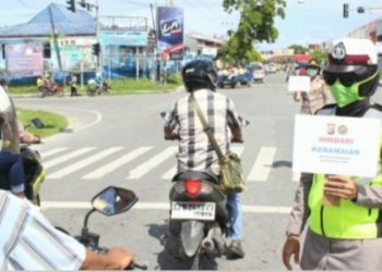 Srikandi Polres Biak Sosialisasi Wabah Covid-19
