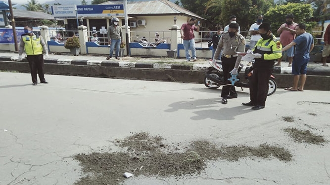 Terlindas Ban Truck, Seorang Pengendara Motor Tewas
