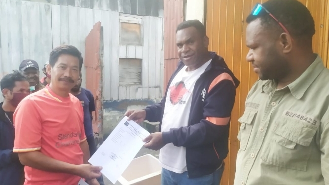 Relawan Covid-19 Lapago Tetapkan 50 Kendaraan Boleh Melintas