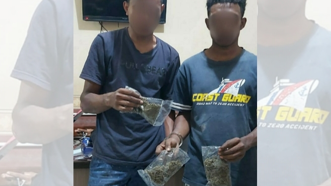 Bawa Ganja, Dua Remaja Diciduk Polisi