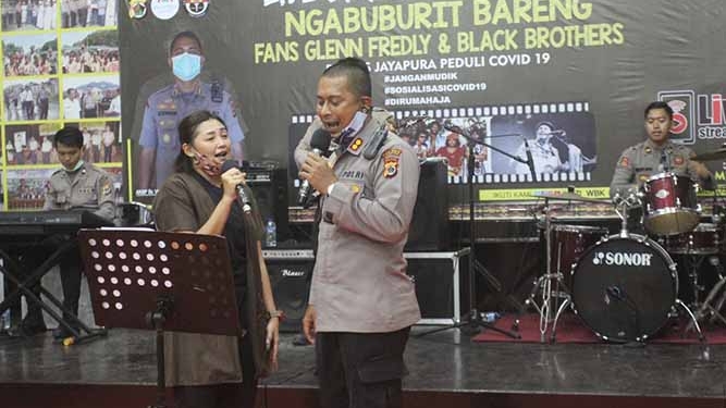 Hibur Masyarakat, Polres Jayapura Gelar Concert Live Streaming