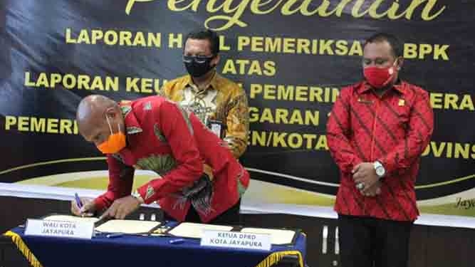 Pemkot Jayapura Kembali Menerima Opini Keuangan WTP