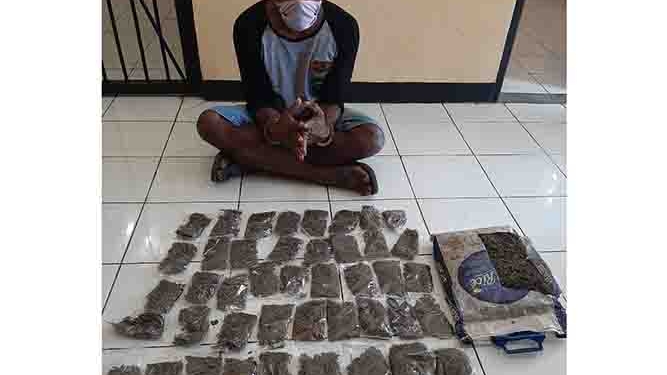 Jual Ganja, Seorang Warga PNG di Tangkap Polisi