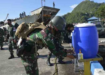 450 Personel Satgas Pamtas Tiba di Bumi Cendrawasih