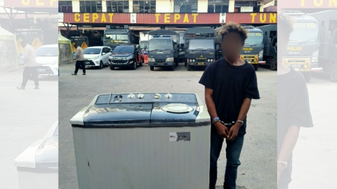 Curi Mesin Cuci, Seorang Pria Ditangkap