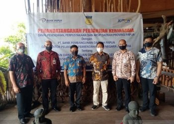 Penyaluran Dana BOS, Disdik-KPPN-Bank Papua Tanda Tangan kesepahaman