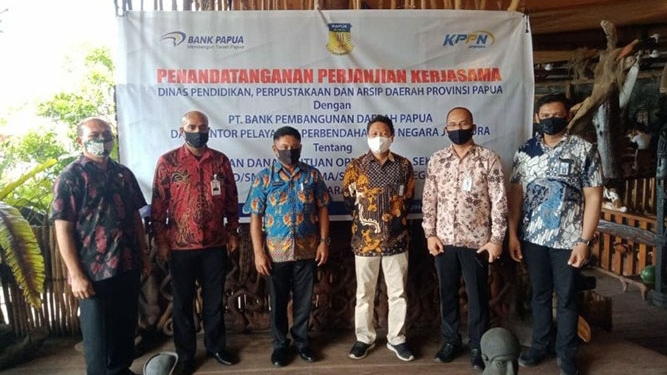 Penyaluran Dana BOS, Disdik-KPPN-Bank Papua Tanda Tangan kesepahaman