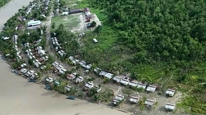 Dua Kampung Pesisir Mimika Masih Terendam Banjir