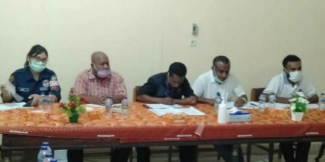 KPU Waropen, Gelar Rakor Pihak Terkait Jelang Pendaftaran