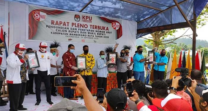 KPU Minta Paslon Bupati – Wakil Bupati Mamberamo Raya Patuhi Protokol Kesehatan