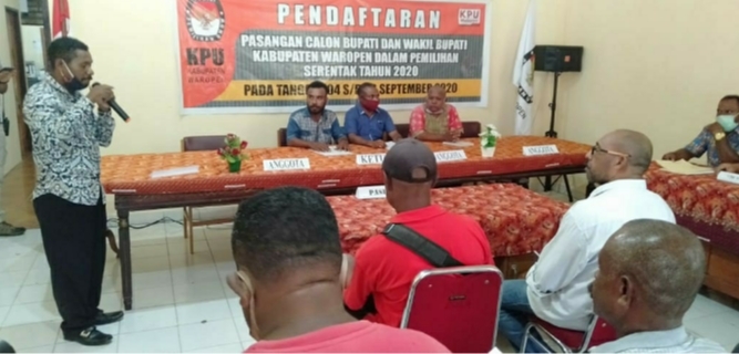 Ini Tata Cara Peserta Saat Mendaftar di KPU Waropen