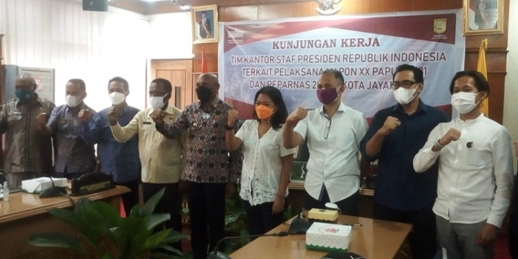 suasanan kunker tim kantor staf Presiden ke Kota Jayapura