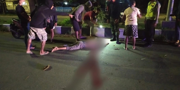 suasana laka, di jalan Tobati dengan korban meninggal.