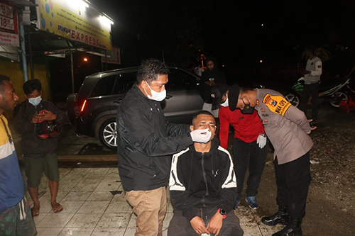 56 Warga Terjaring Rasia, Dan Dua (2) Warga Dinyatakan Positif Lewat Hasil Swab Dalam Operasi Yustisi Satgas Covid 19 Kota Jayapura