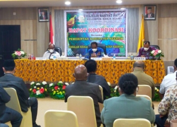 Rakor bersama Pemkab Keerom, MRP Apresiasi Langkah Bupati Jaga Toleransi Umat Beragama