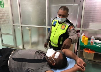 Anggota Polsek Japut Di Tabrak  Saat  lakukan Sweeping