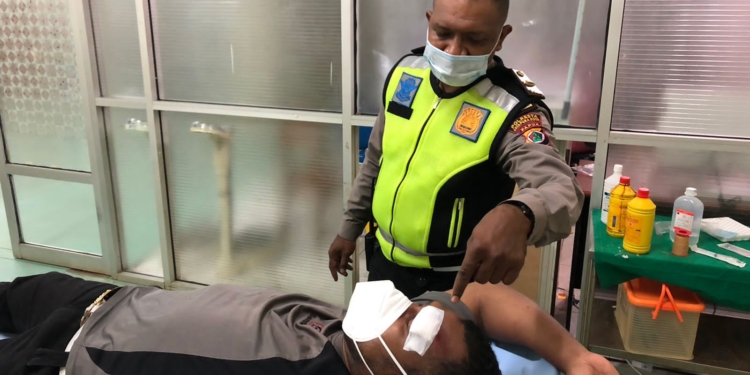 Anggota Polsek Japut Di Tabrak  Saat  lakukan Sweeping