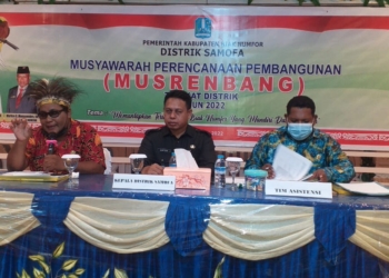 Musrembang Distrik  : Ka Distrik Samofa Harap Program Prioritas Dapat Diakomodir