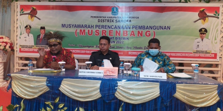 Musrembang Distrik  : Ka Distrik Samofa Harap Program Prioritas Dapat Diakomodir