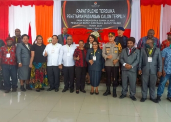 KPU Yalimo Tetapkan Nahor Nekwek- John W Wilil Sebagai Bupati dan Wakil Bupati