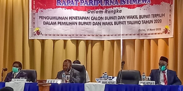 DPRD Yalimo Tetapkan Bupati dan Wakil Bupati Terpilih Pilkada 2020