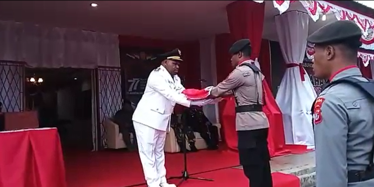 Upacara Penurunan Bendera Merah Putih di Ilaga Berjalan Aman dan Lancar