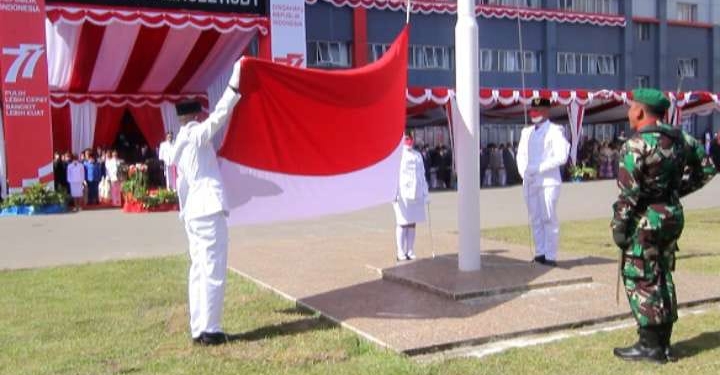 HUT ke-77 RI, Pemda Jayawijaya Gelar Upacara Bendera di Halaman Kantor Otonom