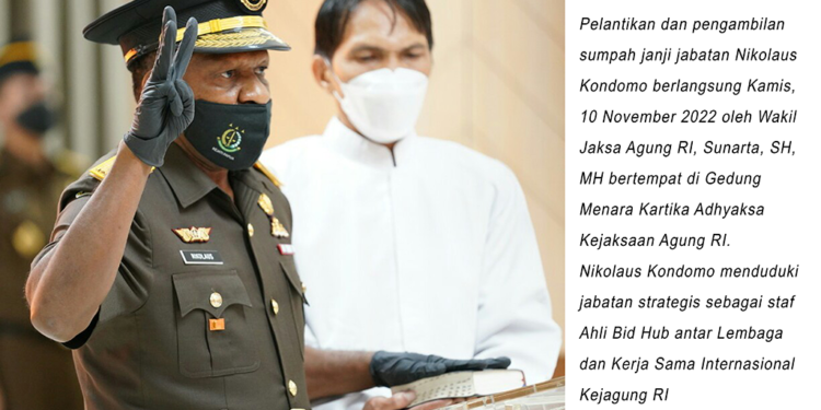 Kejati Papua Nikolaus Kondomo Promosi Jabatan ke Kejaksaan Agung RI