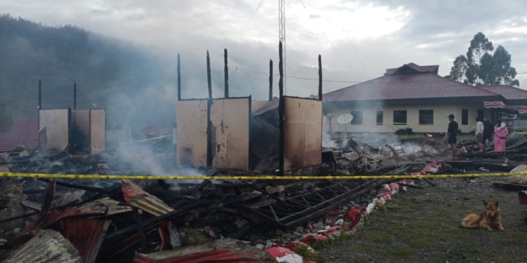 Polisi Selidiki Musibah Kebakaran Di Kantor Inspektorat Kabupaten Puncak Jaya