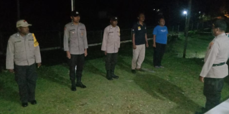 Pantau Kamtibmas Malam Pergantian Tahun Baru, Polsek Biak Barat Gelar Patroli