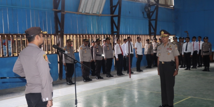 Kapolres Yahukimo Pimpin Korps Raport Kenaikan Pangkat Perwira Pengabdian