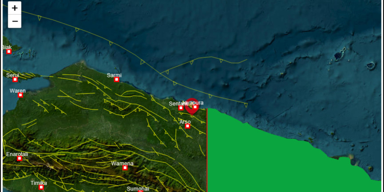 BREAKING NEWS : Warga Kota Jayapura Kembali Dikagetkan Getaran Gempa Bumi Berkekuatan 4,9 Mag