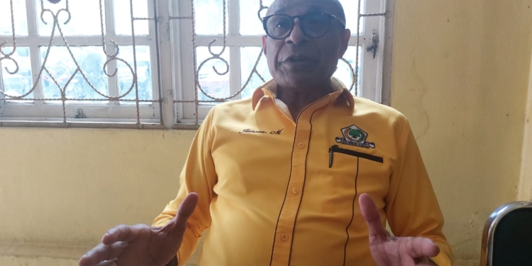Jansen Monim, ST, MM siap maju kembali bertarung pemilihan umum (Pemilu) kepala daerah Bupati Kabupaten Jayapura Tahun 2024 mendatang.(FOTO HANS PALEN)