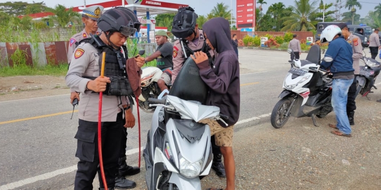 Akibat Curas dan Curanmor Meningkat, Polres Nabire Razia Besar-besaran