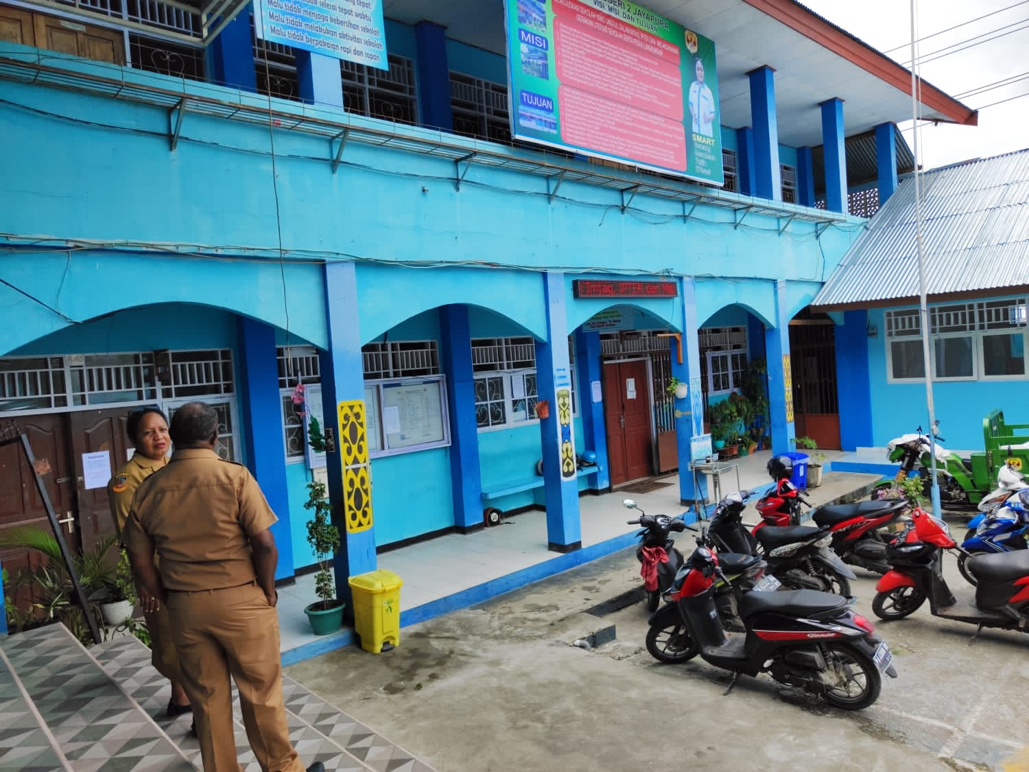 Sekolah SMPN 2 Jayapura distrik Abepura, Kota Jayapura, Papua. (FOTO ANDIKA PAMAN)