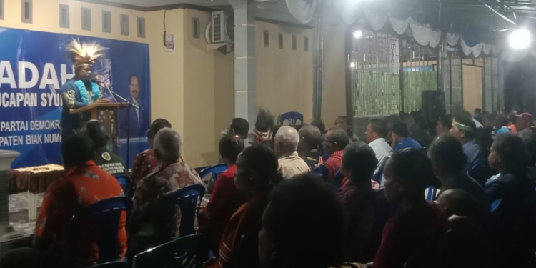 DPC Partai Demokrat Biak Numfor Gelar Ibadah Syukur, Dominggus: Ada 3 Hal Yang Patut Di Syukuri