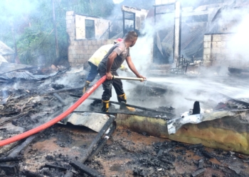 Satu Unit Rumah Tinggal Terbakar di Hamadi Gunung