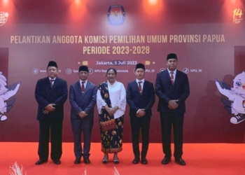 Lima Anggota KPU Papua Resmi Dilantik, Tahapan Pemilu Berjalan Sesuai Jadwal