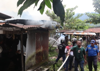 Kebakaran Dasyat Hanguskan 8 Rumah di Kampung Warari, Distrik Yapen Selatan