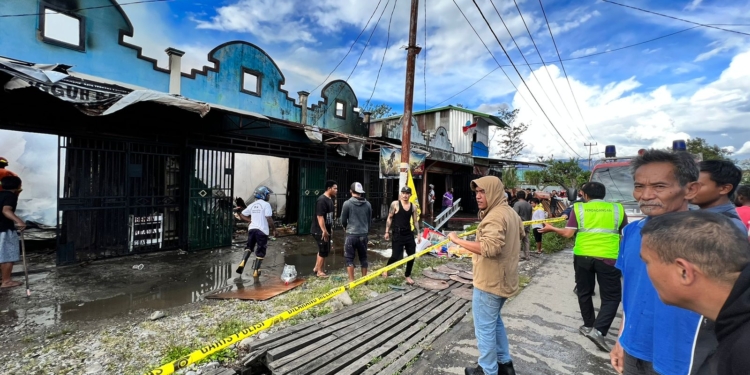 Enam Unit Ruko di Wamena Ludes Terbakar, Kerugian Mencapai Milyaran Rupiah