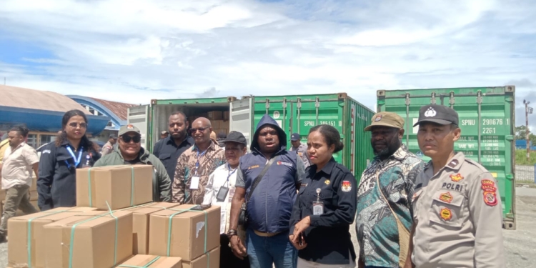 KPU Provinsi Papua Tengah Laporkan Jumlah Logistik Pemilu Baru Capai 40%