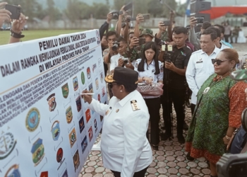 Wujudkan Pemilu Damai Dan Aman, Pemprov Papua Tengah Gelar Apel Kesiapsiagaan Pemilu 2024