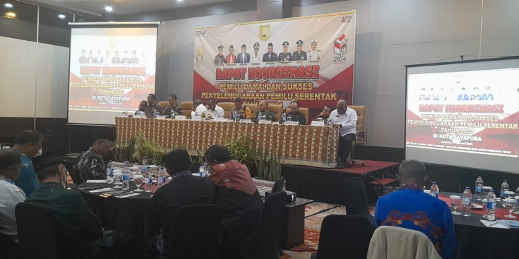 Sukseskan Pemilu Tahun 2024, Pemkot Jayapura Melaksanakan Rapat Kordinasi
