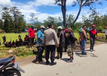 Kelompok Warga Di Jayawijaya Membakar Posko Pemenangan Partai PDI