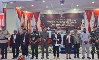 Resmi Buka Rapat Pleno Rekapitulasi Tingkat Provinsi, PJ Gub Ribka Halluk Sentil Kinerja KPU Dan Bawaslu