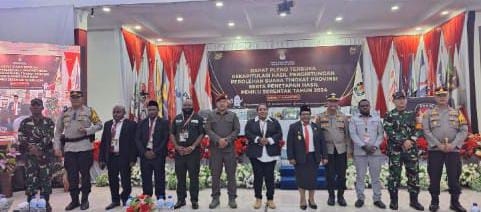 Resmi Buka Rapat Pleno Rekapitulasi Tingkat Provinsi, PJ Gub Ribka Halluk Sentil Kinerja KPU Dan Bawaslu