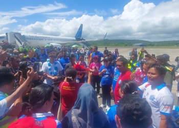 Konvoi Sang“ Mambri Juara Baru Liga 2 PSBS Biak, Di Sambut Ribuan Warga